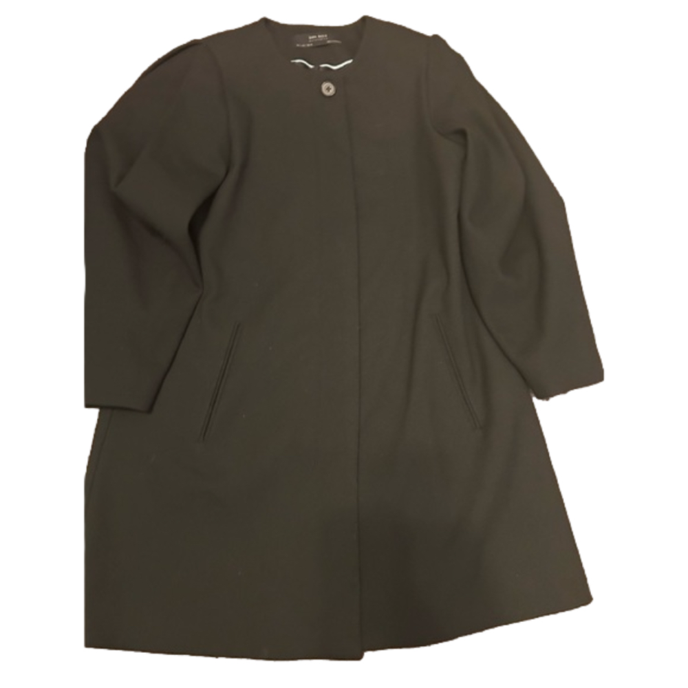 Zara Basic Outerwear Hidden Button Black Jacket S… - image 2